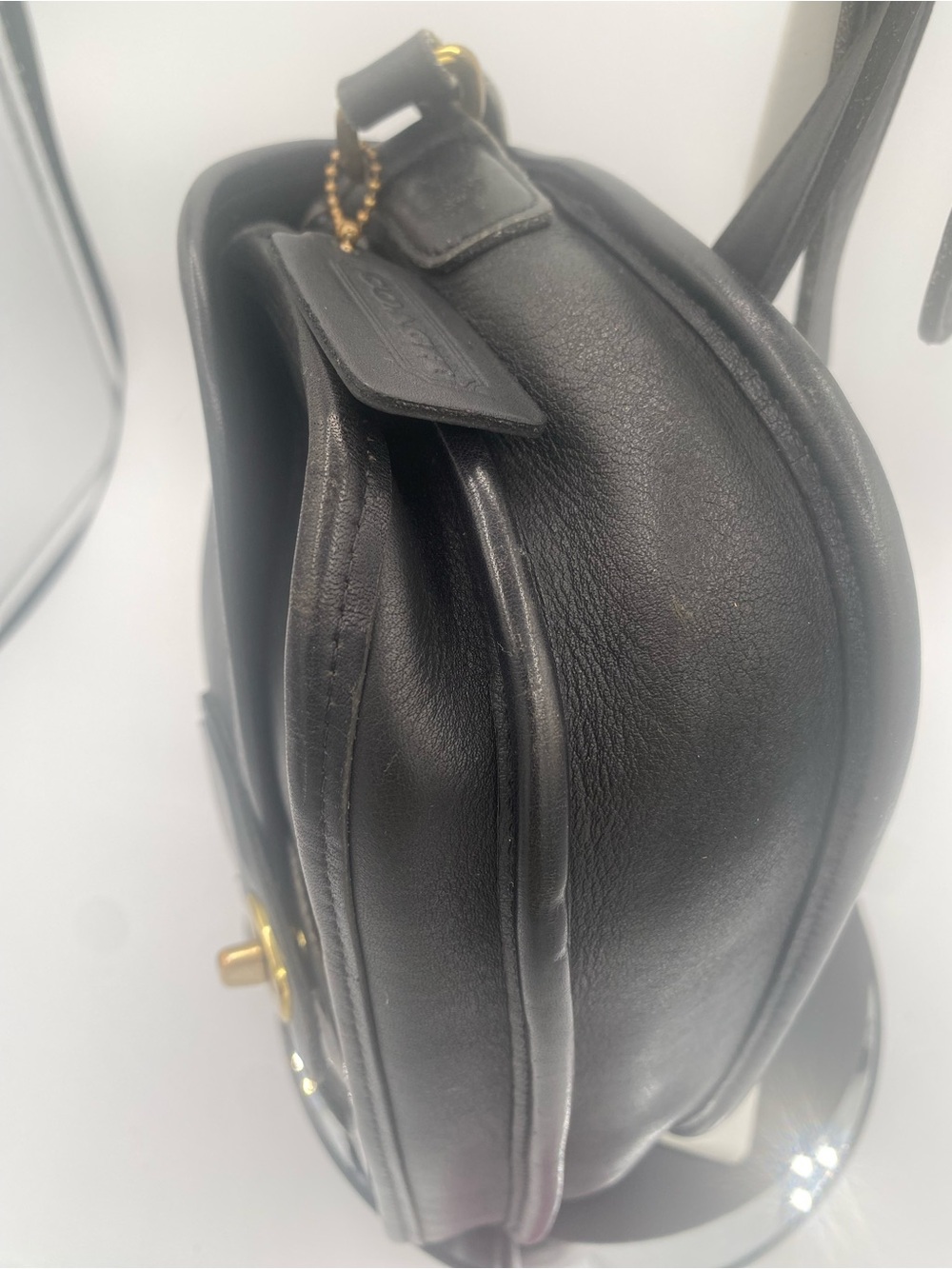 Coach Vintage 9954 Black Leather Turnlock Shoulder Bag – Made in USA - Picture 3 of 11